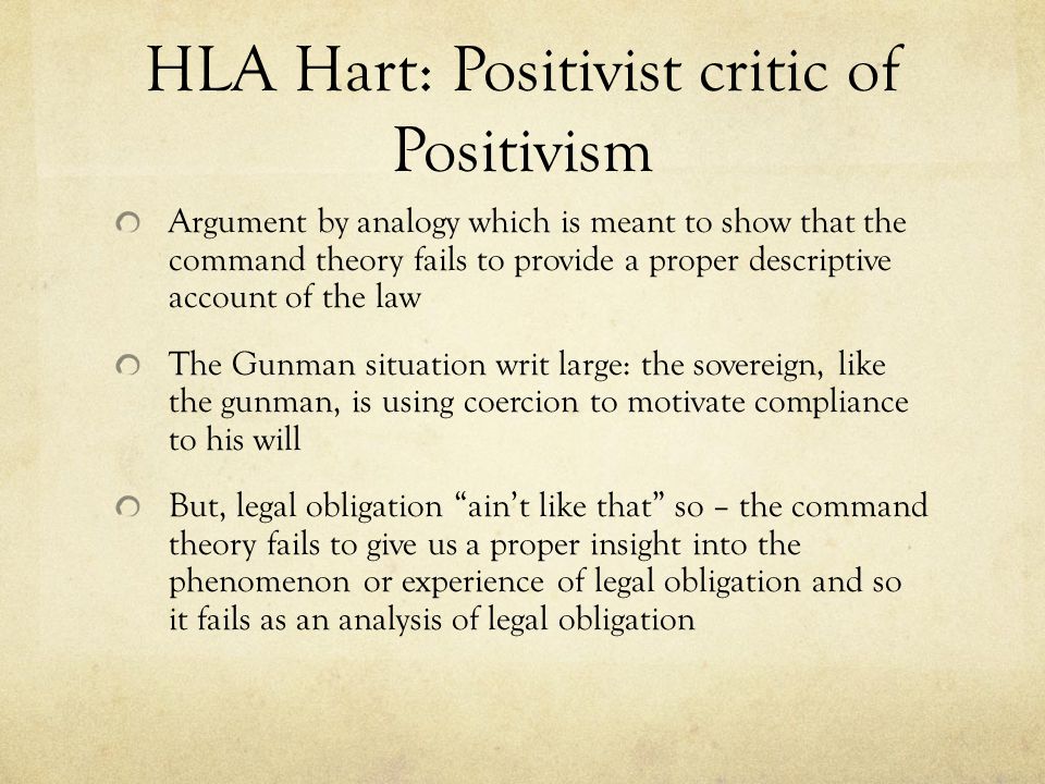 Hart and positivism